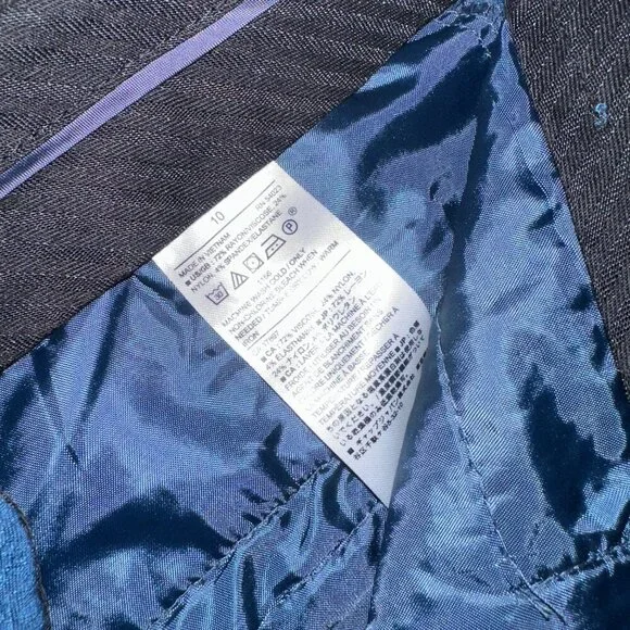 Banana Republic Women's Blue Textured Pants Slacks Size 10 Sloan - Picture 9 of 9